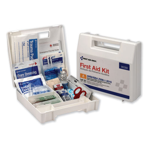 Image of First Aid Only First Aid Kit for 25 People, 89 Pieces, Plastic Case
