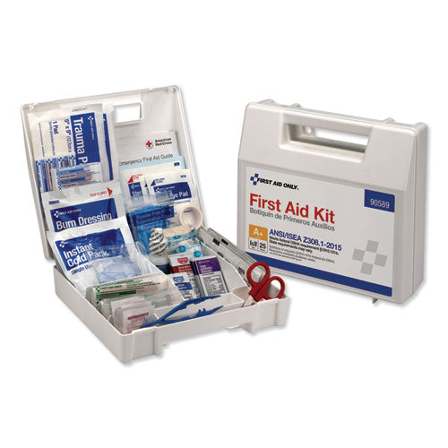 Image of First Aid Only Type I and II First Aid Kit for 25 People, 141 Pieces, Plastic Case