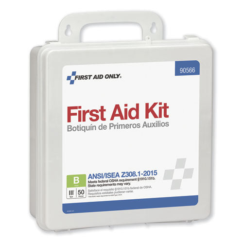 Image of First Aid Only Bulk First Aid Kit for 50 People, 199 Pieces, Plastic Case