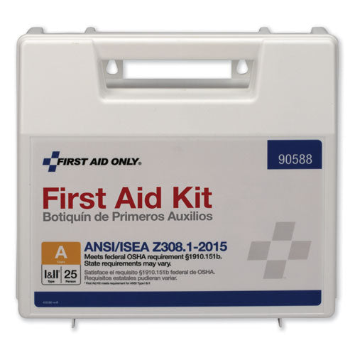 Image of First Aid Only First Aid Kit for 25 People, 89 Pieces, Plastic Case
