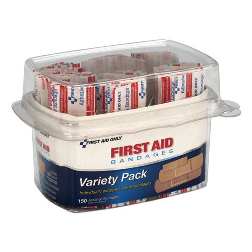Image of PhysiciansCare® by First Aid Only® First Aid Bandages, Assorted, 150 Pieces/kit