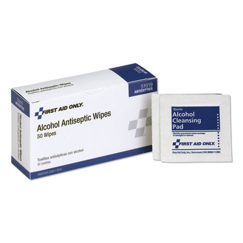 Image of PhysiciansCare® by First Aid Only® First Aid Alcohol Pads, 50/box