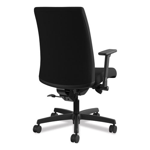 Image of HON® Ignition Series Mid-Back Work Chair, Supports Up To 300 Lb, 17" To 22" Seat Height, Black