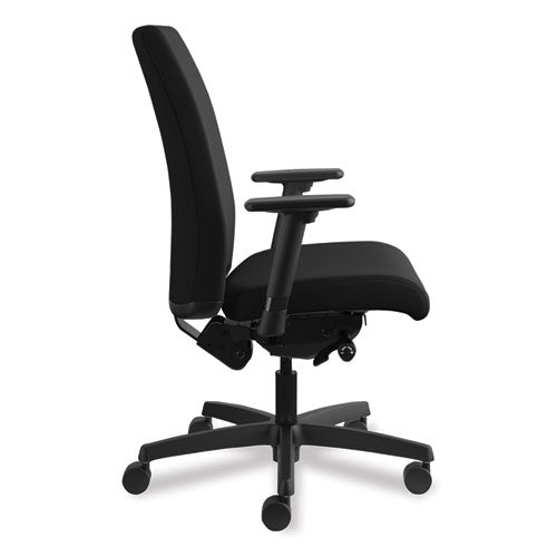 Image of HON® Ignition Series Mid-Back Work Chair, Supports Up To 300 Lb, 17" To 22" Seat Height, Black