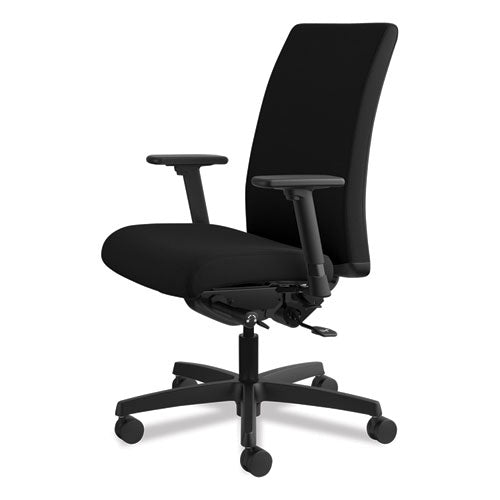 Image of HON® Ignition Series Mid-Back Work Chair, Supports Up To 300 Lb, 17" To 22" Seat Height, Black