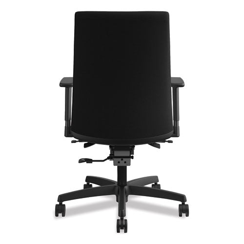 Image of HON® Ignition Series Mid-Back Work Chair, Supports Up To 300 Lb, 17" To 22" Seat Height, Black