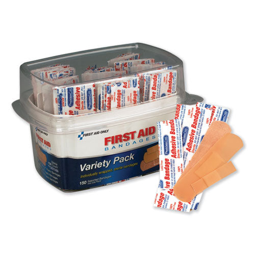 Image of PhysiciansCare® by First Aid Only® First Aid Bandages, Assorted, 150 Pieces/kit