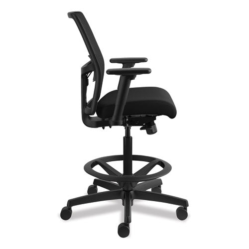 Image of HON® Ignition 2.0 Ilira-Stretch Mesh Back Task Stool, Supports Up To 300 Lb, 23" To 32" Seat Height, Black