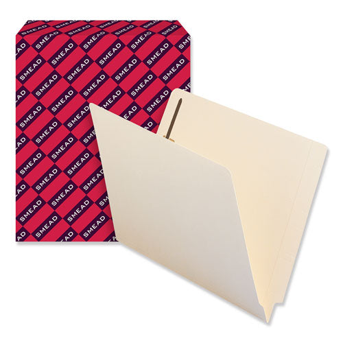 Image of Smead Recycled Manila End Tab Fastener Folders, 0.75" Expansion, 2 Fasteners, Letter Size, Manila Exterior, 50/Box
