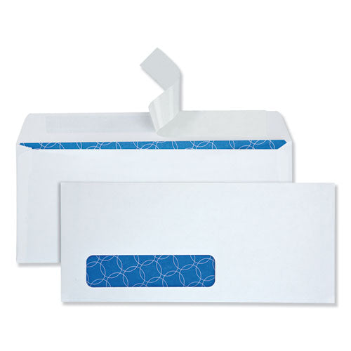 Image of Quality Park Security Envelope, Address Window, #10, Commercial Flap, Redi-Strip Adhesive Closure, 4.13 x 9.5, White, 500/Box