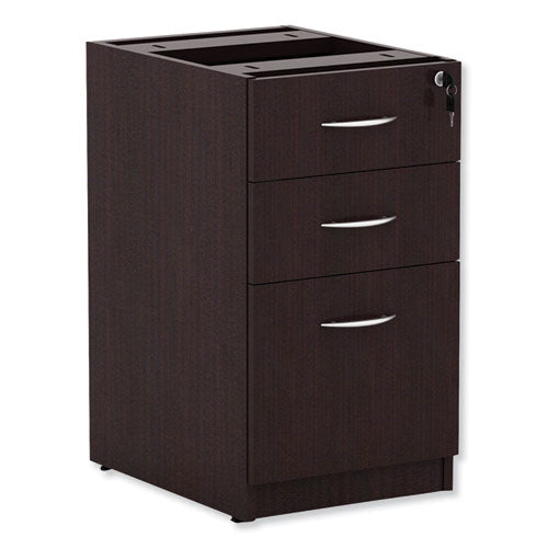 Image of Alera® Alera Valencia Series Full Pedestal File, Left/right, 3-Drawers: Box/box/file, Legal/letter, Espresso, 15.63" X 20.5" X 28.5"