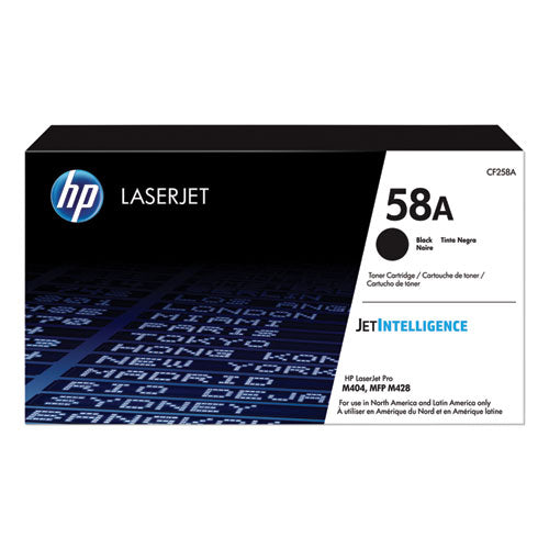 Image of HP HP 58a, (cf258a) Black Original Laserjet Toner Cartridge