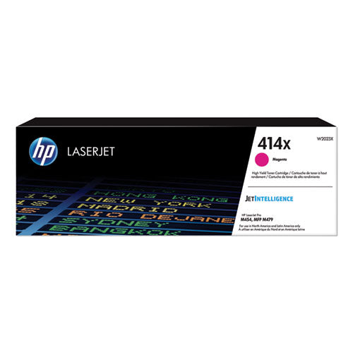 Image of HP HP 414x, (w2023x) High-Yield Magenta Original Laserjet Toner Cartridge