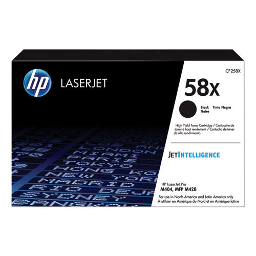 Image of HP HP 58x, (cf258x) High-Yield Black Original Laserjet Toner Cartridge