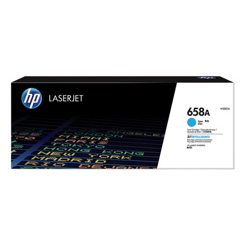 Image of HP HP 658a, (w2001a) Cyan Original Laserjet Toner Cartridge