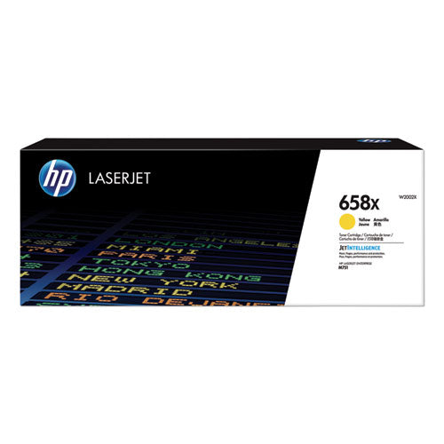 Image of HP HP 658x, (w2002x) High-Yield Yellow Original Laserjet Toner Cartridge