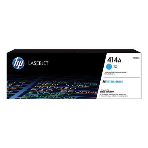 Image of HP HP 414a, (w2021a) Cyan Original Laserjet Toner Cartridge