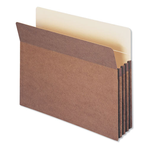 Image of Smead Redrope Drop Front File Pockets, 3.5" Expansion, Letter Size, Redrope, 25/box