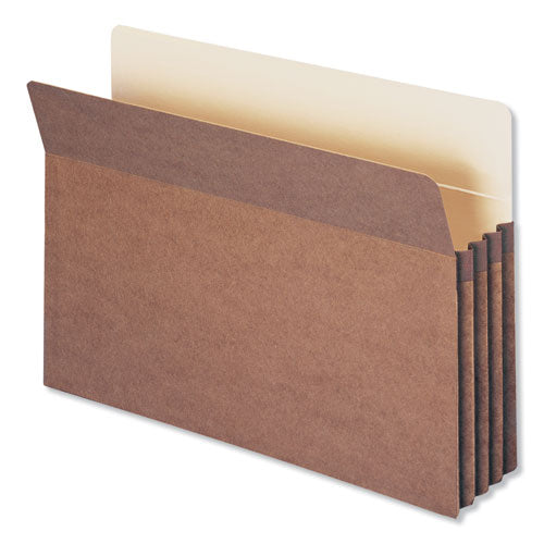 Image of Smead Redrope Drop Front File Pockets, 3.5" Expansion, Legal Size, Redrope, 25/box