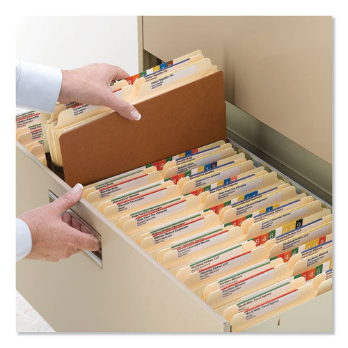 Image of Smead Redrope Drop Front File Pockets, 1.75" Expansion, Letter Size, Redrope, 25/box