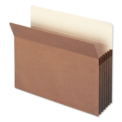 Image of Smead Redrope Drop Front File Pockets, 5.25" Expansion, Letter Size, Redrope, 50/box