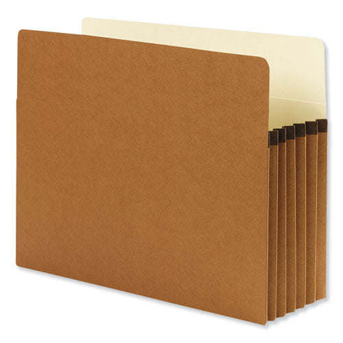 Image of Smead Redrope Drop Front File Pockets, 5.25" Expansion, Letter Size, Redrope, 10/box