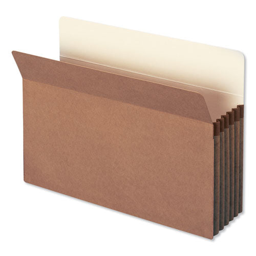 Image of Smead Redrope Drop Front File Pockets, 5.25" Expansion, Legal Size, Redrope, 10/box
