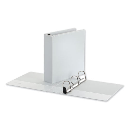 Image of Universal® Deluxe Easy-To-Open D-Ring View Binder, 3 Rings, 2" Capacity, 11 X 8.5, White