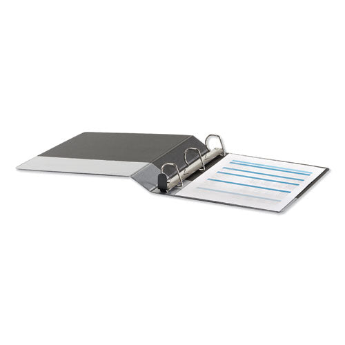 Image of Universal® Deluxe Easy-To-Open D-Ring View Binder, 3 Rings, 1.5" Capacity, 11 X 8.5, Black