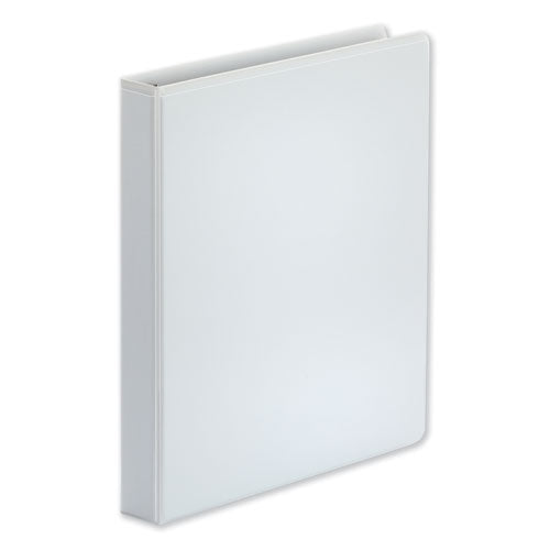 Image of Universal® Deluxe Easy-To-Open D-Ring View Binder, 3 Rings, 1" Capacity, 11 X 8.5, White