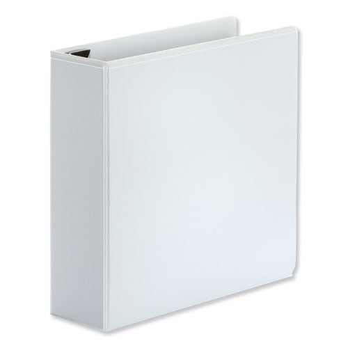 Image of Universal® Deluxe Easy-To-Open D-Ring View Binder, 3 Rings, 3" Capacity, 11 X 8.5, White