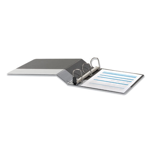 Image of Universal® Deluxe Easy-To-Open D-Ring View Binder, 3 Rings, 2" Capacity, 11 X 8.5, Black