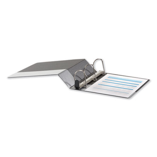 Image of Universal® Deluxe Easy-To-Open D-Ring View Binder, 3 Rings, 3" Capacity, 11 X 8.5, Black