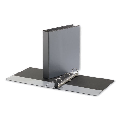 Image of Universal® Deluxe Easy-To-Open D-Ring View Binder, 3 Rings, 1.5" Capacity, 11 X 8.5, Black