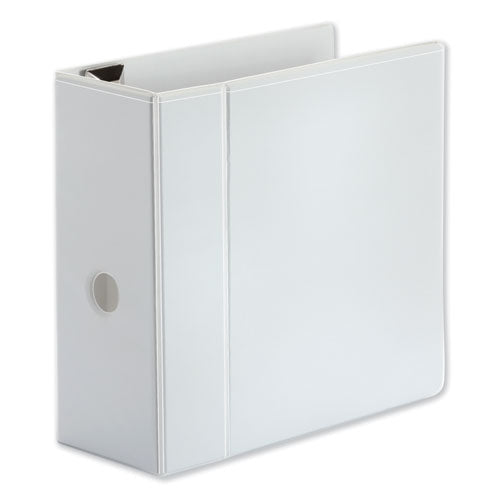 Image of Universal® Deluxe Easy-To-Open D-Ring View Binder, 3 Rings, 5" Capacity, 11 X 8.5, White