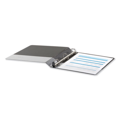 Image of Universal® Deluxe Easy-To-Open D-Ring View Binder, 3 Rings, 1" Capacity, 11 X 8.5, Black
