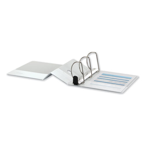 Image of Universal® Deluxe Easy-To-Open D-Ring View Binder, 3 Rings, 5" Capacity, 11 X 8.5, White
