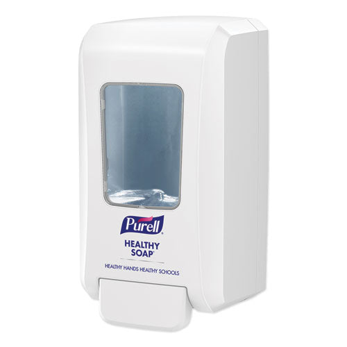 Image of PURELL® FMX-20 Soap Push-Style Dispenser, 2,000 mL, 4.68 x 6.5 x 11.66, For K-12 Schools, White, 6/Carton