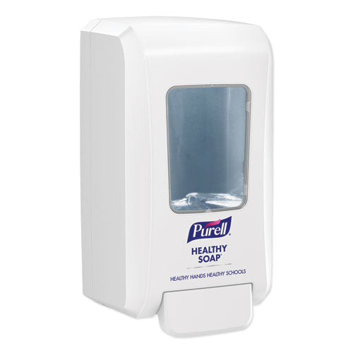 Image of PURELL® FMX-20 Soap Push-Style Dispenser, 2,000 mL, 4.68 x 6.5 x 11.66, For K-12 Schools, White, 6/Carton