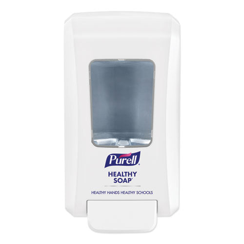 Image of PURELL® FMX-20 Soap Push-Style Dispenser, 2,000 mL, 4.68 x 6.5 x 11.66, For K-12 Schools, White, 6/Carton