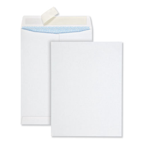 Image of Quality Park Redi-Strip Security Tinted Envelope, #10 1/2, Square Flap, Redi-Strip Adhesive Closure, 9 x 12, White, 100/Box
