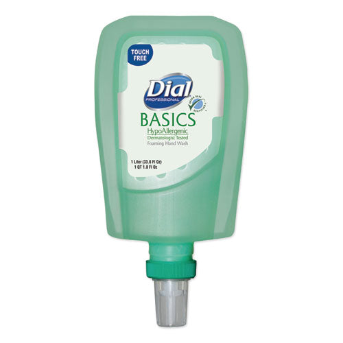 Image of Dial® Professional Basics Hypoallergenic Foaming Hand Wash Refill for FIT Touch Free Dispenser, Honeysuckle Scent, 1 L