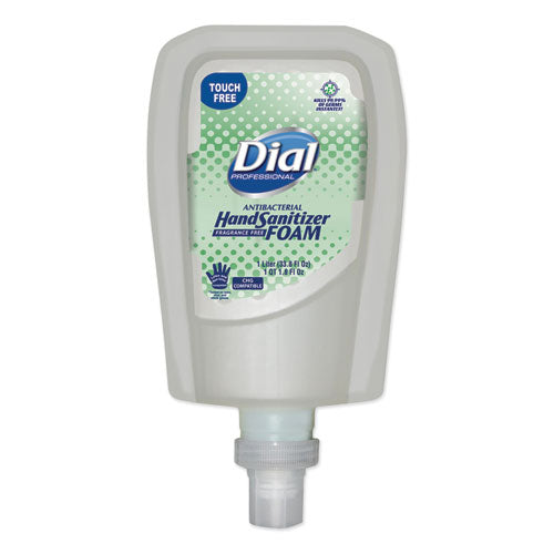 Image of Dial® Professional Antibacterial Foaming Hand Sanitizer Refill For Fit Touch Free Dispenser, 1 L Bottle, Fragrance-Free