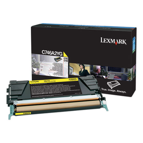 Image of Lexmark C746a2yg Toner, 7,000 Page-Yield, Yellow