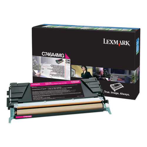 Image of Lexmark C746a4mg Return Program Toner, 7,000 Page-Yield, Magenta, Taa Compliant