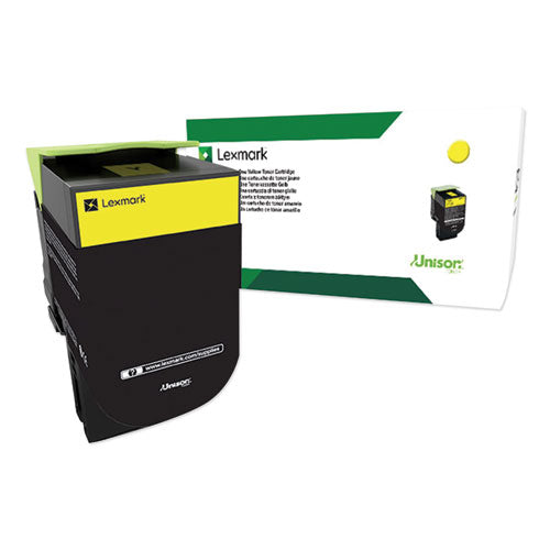 Image of Lexmark 80c0xyg Return Program Extra High-Yield Toner, 4,000 Page-Yield, Yellow, Taa Compliant