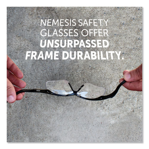 Image of KleenGuard Nemesis Safety Glasses, Black Frame, Clear Lens