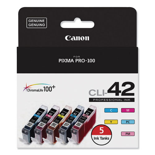Image of Canon® 6385b010 (cli-42) Chromalife100+ Ink, Cyan/magenta/photo Cyan/photo Magenta/yellow
