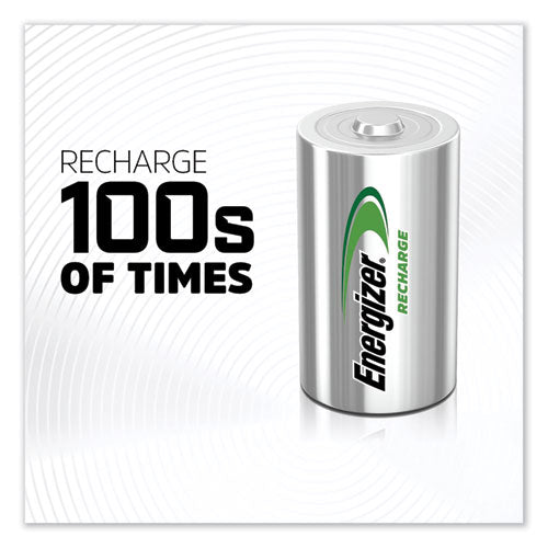 Image of Energizer® Nimh Rechargeable D Batteries, 1.2 V, 2/pack