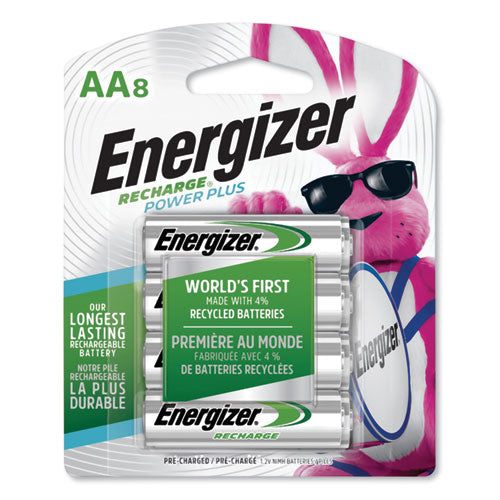 Image of Energizer® Nimh Rechargeable Aa Batteries, 1.2 V, 8/pack